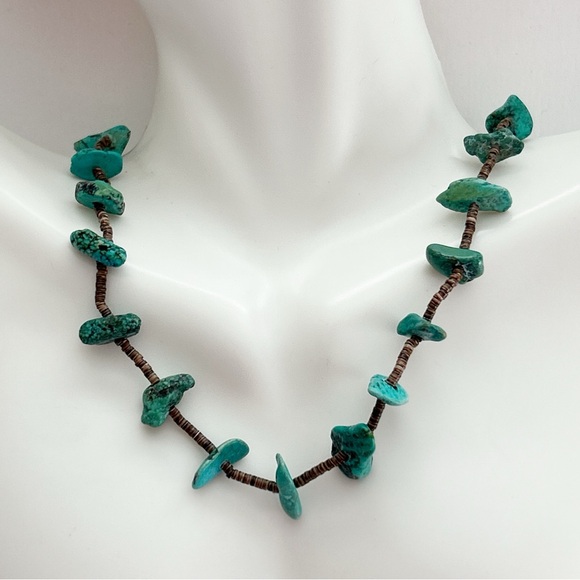 Vintage Southwestern Turquoise Heishi Bead Necklace